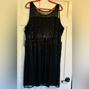 Lane Bryant Black Sparkle Sequin Dress